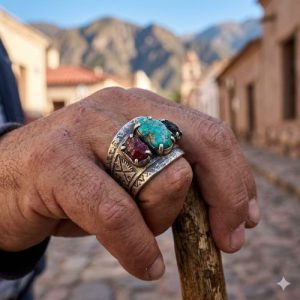 Anillo de Plata Rústico