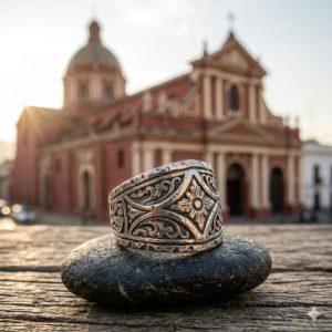 Anillo de Plata Cincelada