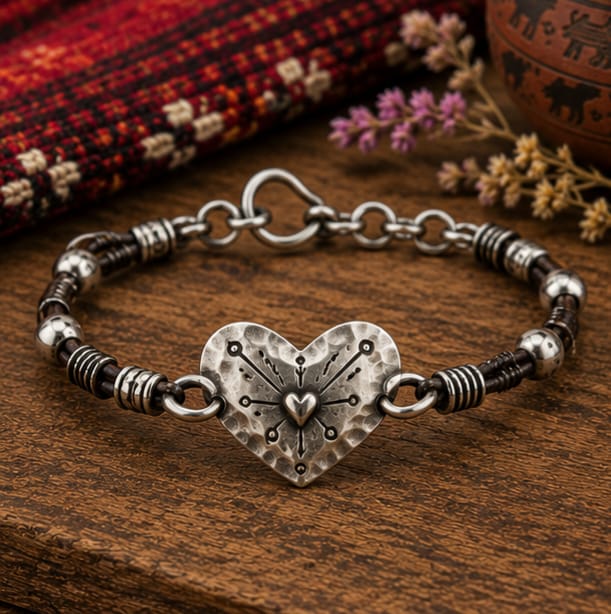 Pulsera Artesanal Corazón Andino - Pulsera para mujer