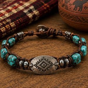 Pulsera Boho Turquesa Tribal - Pulsera para mujer tribal